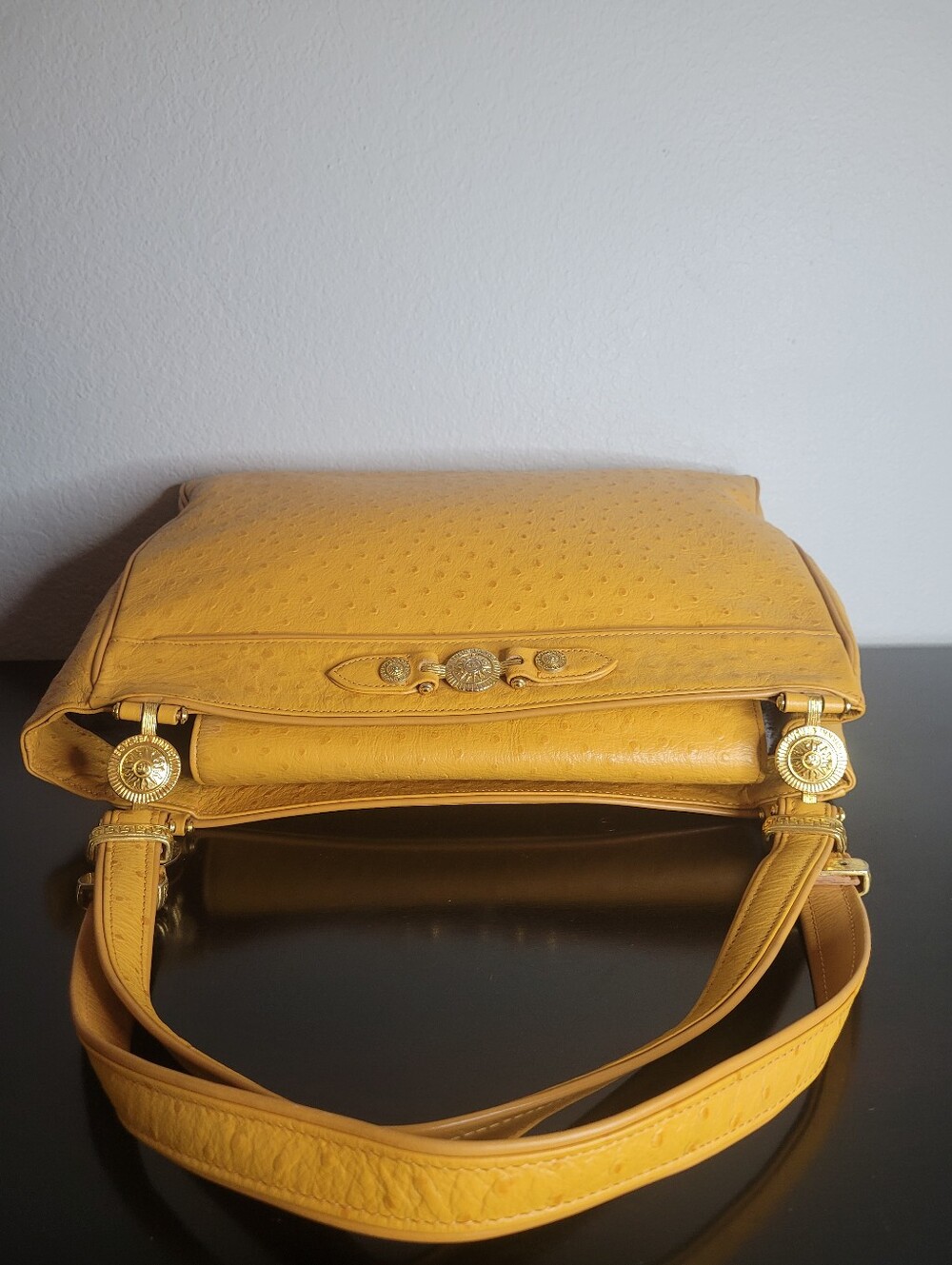 Versace Ostrich Shoulder/Tote Bag - Picture 6 of 16